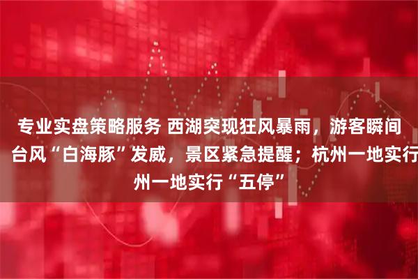 专业实盘策略服务 西湖突现狂风暴雨，游客瞬间被浇透！台风“白海豚”发威，景区紧急提醒；杭州一地实行“五停”